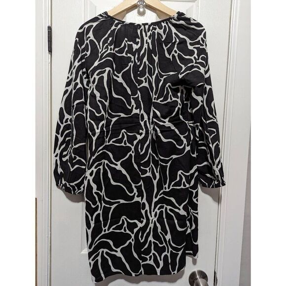 H&M Black white patterned tunic Dress XSmall - Picture 2 of 5